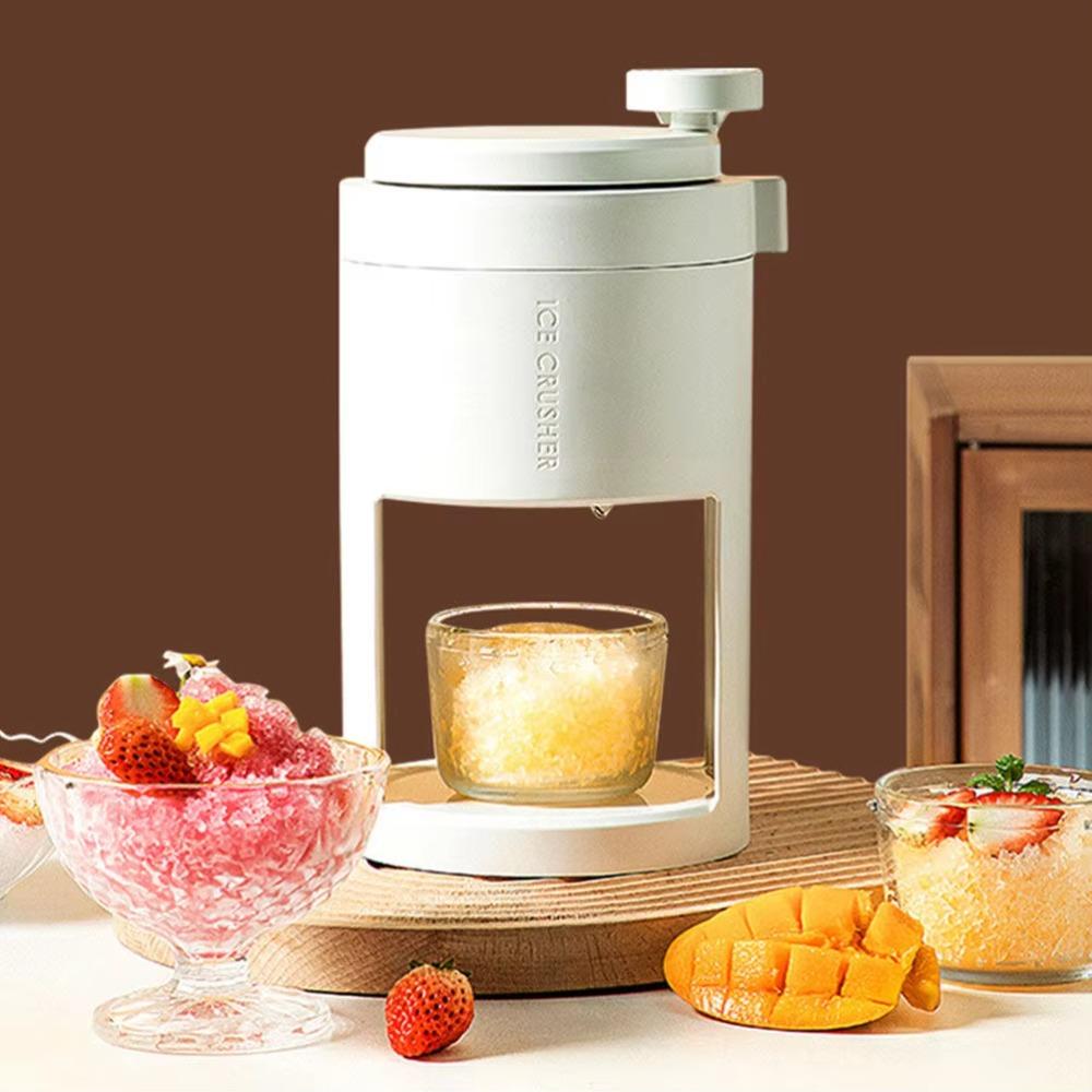Manual Ice Shaver Pressure Spring Anti-Slip Design Ice Crusher  Easy To Clean