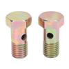 M10x1.25mm Banjo Bolt Metal Brake Line Banjo Bolt Adapter with Washers for Pipeline Connections