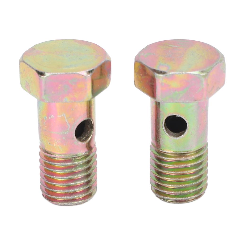 M10x1.25mm Banjo Bolt Metal Brake Line Banjo Bolt Adapter with Washers for Pipeline Connections