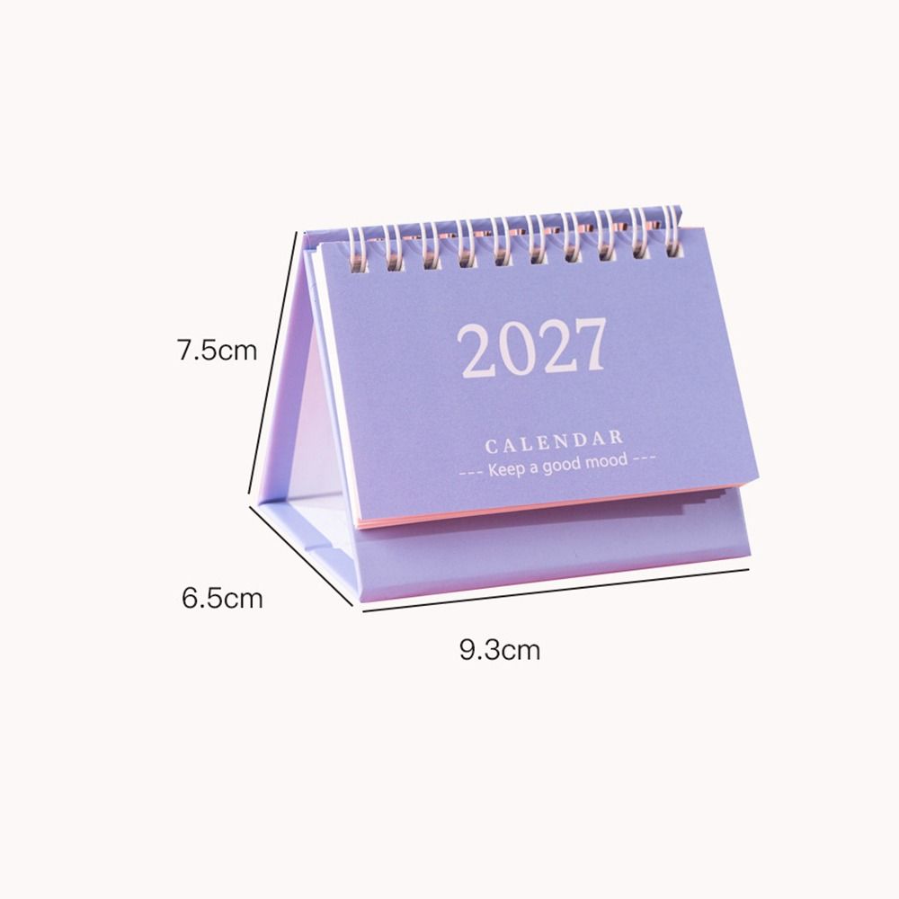 Mini Standing Calendar Coil Flip Calendar New 2027 Desk Calendar  Desk Planning