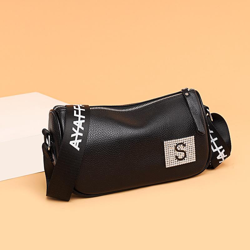 First Layer Cowhide Soft Leather Women'S Bag Trendy Messenger Bag Fashion Casual Leather Shoulder Pillow Bag