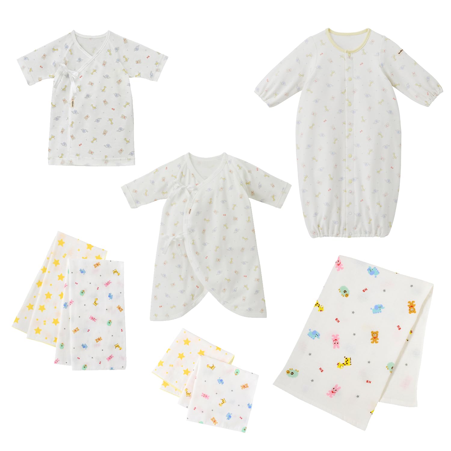 

HOT Starter Set Patterned All Years Boys Girls Newborn Baby Clothes Multicolor Free [MIKIHOUSE BISCUITS] 74-9969-497