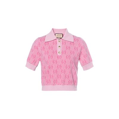 GUCCI Jacquard Polo 'Pink' 773631-XKDK5-5152