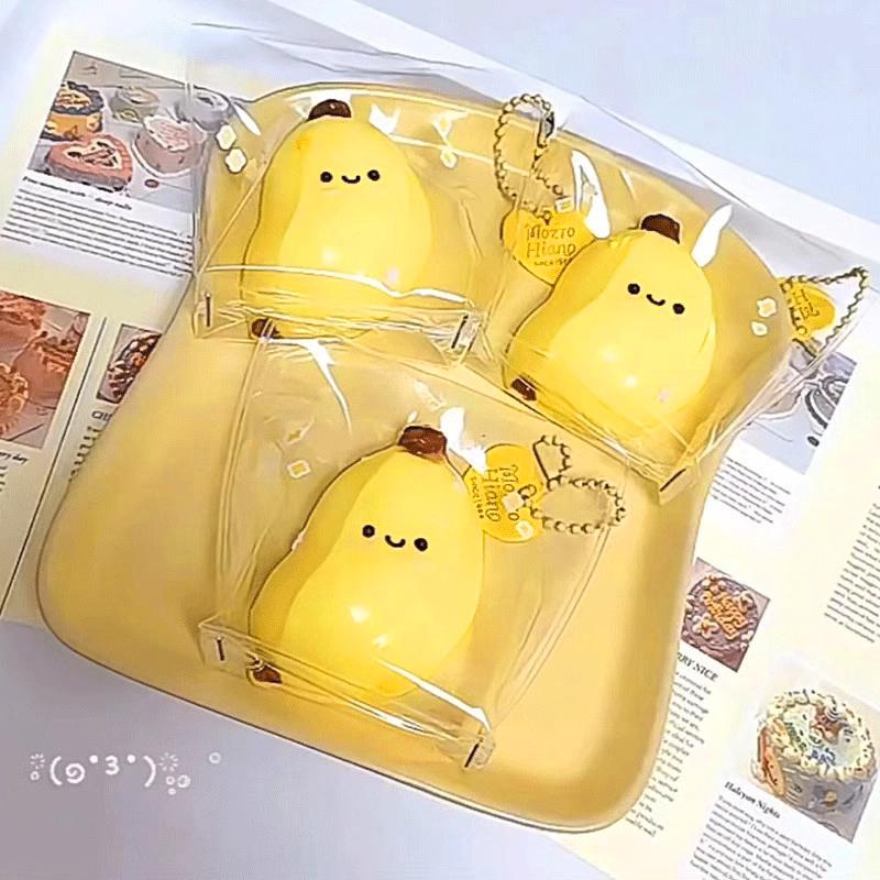 Banana Squishy Simulated Banana Fidget Toy Decompression Decorations Desk Accessories Soft Banana Squishy Gifts Desktop Ornament