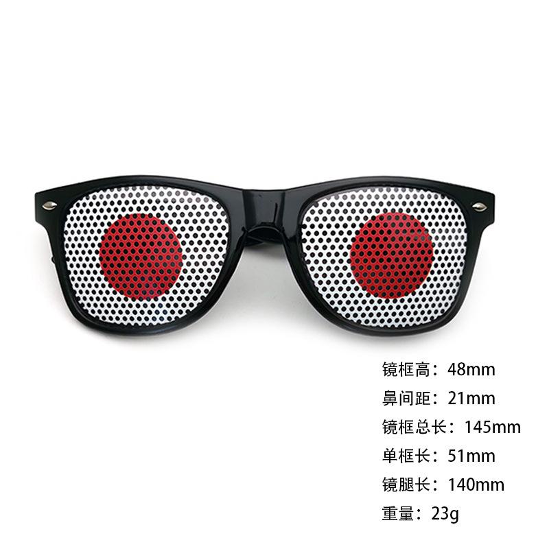World Cup sunglasses football flag pinhole sticker 2140 printed logo independence day printed rice nail sunglasses