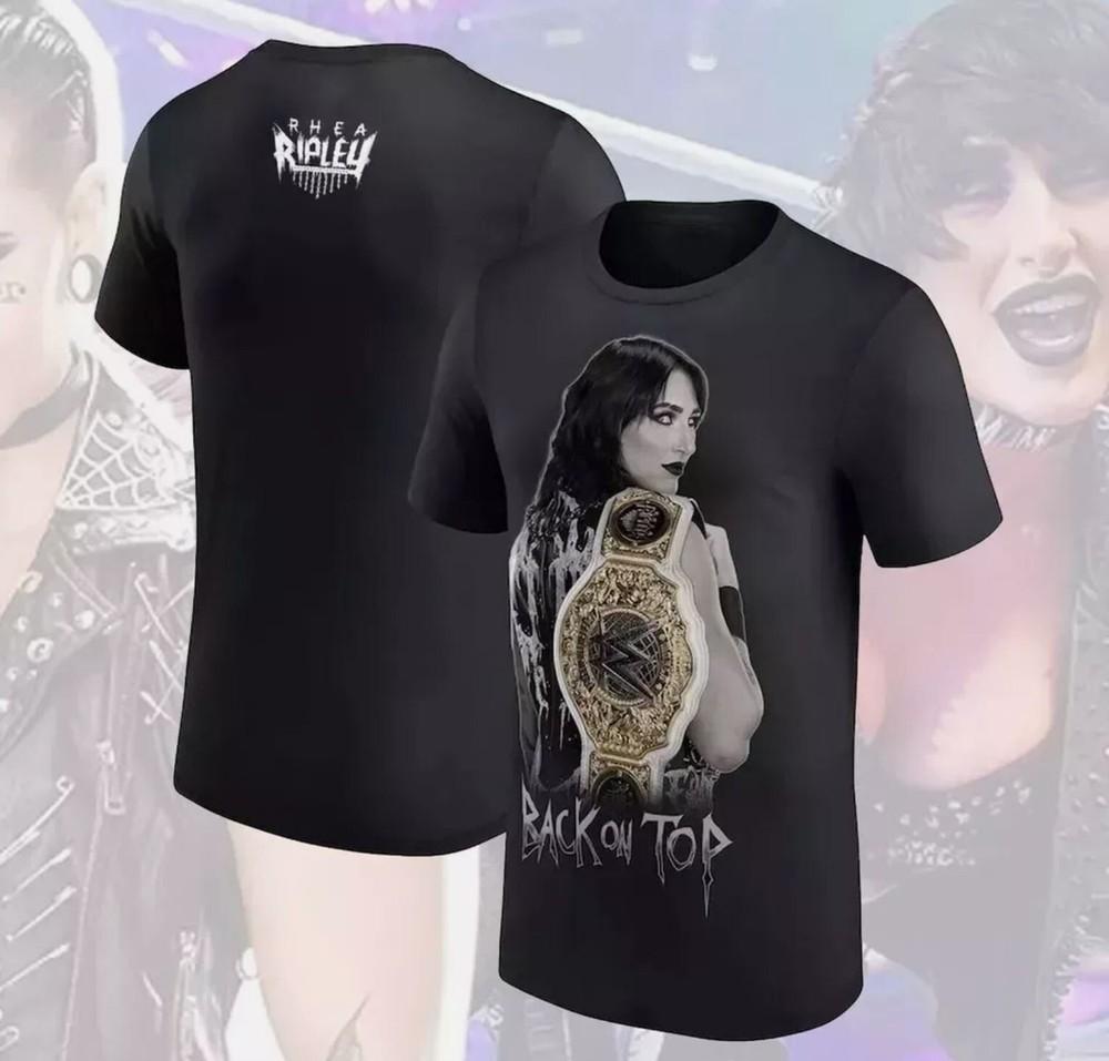 Rhea Ripley WWE Back On Top 2025 Футболка Все Размеры Для Фанатов Унисекс Футболка L