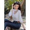 MOKANA Women's Elegant V-Neck Long Sleeve Knit Sweater