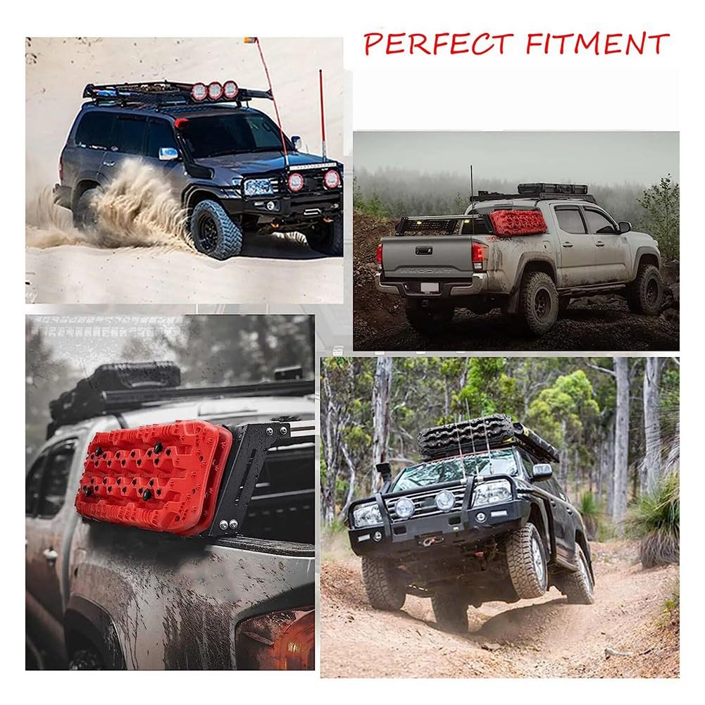 DEVCOVE Universal Car Recovery Board Mounting Pin Base Plate Kit Easy Installation Escape Board Mount Safety Traction Board