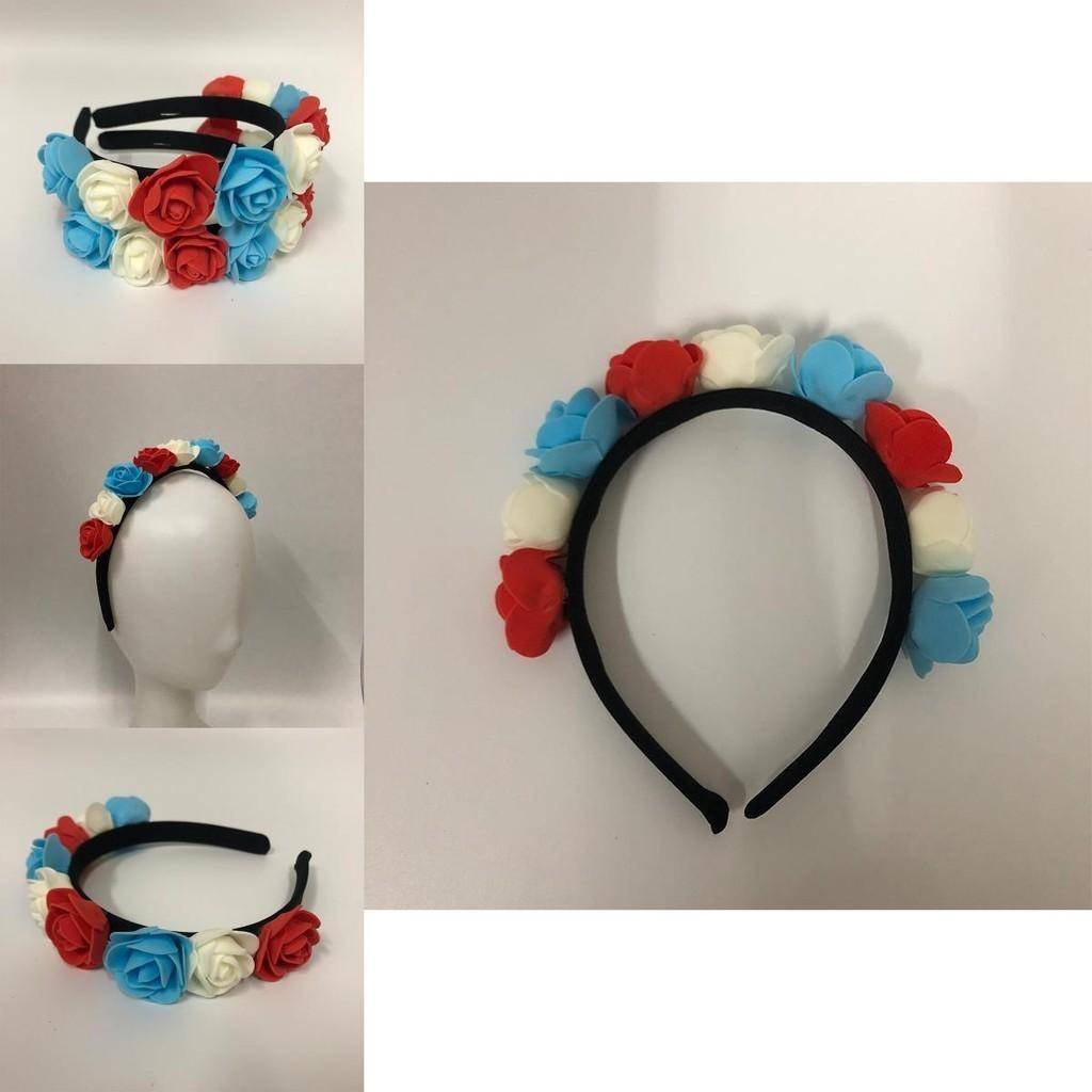 Elegant Flower Hair Accessories Headband For The Queen's 70th Platinum Jubilee Union Jack Inspired Design