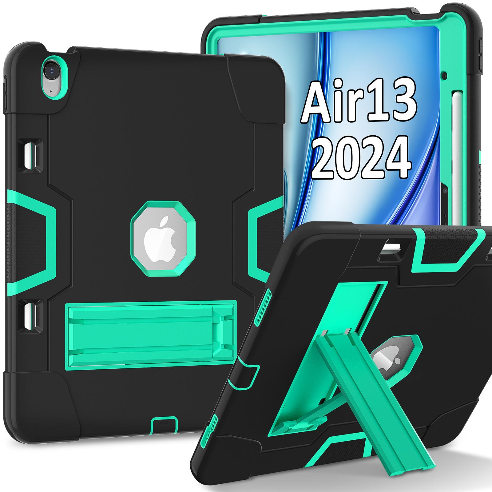 

Для iPad Эйр 13 (2025)/(2024) Чехол-планшет в стиле робота, силикон + ПК, с подставкой E