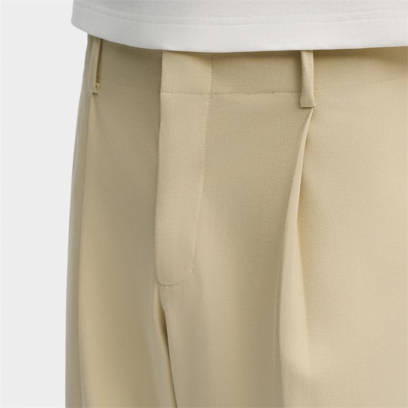Men's Pants FILA Casual Pants Men's Stone Sand Khaki Moderate Straight Fit Pants