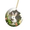 KX4B Easters Rabbit Decors Colorful Handmade Easters Ornament Acrylic Texture Suitable for Storefronts and Party Enthusiasts