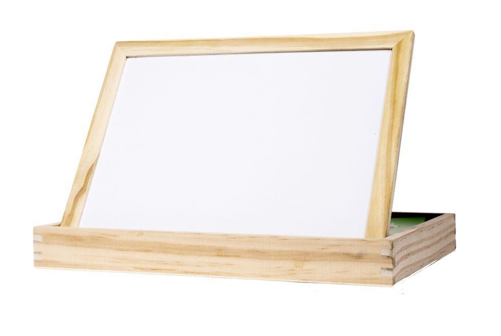 Drewniana Tablica Edukacyjna 2W1 Dwustronna Magnetyczna Kredowa Zegar