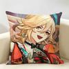 Kaveh Genshin Impact Cushion Cover Natural Linen Organic Fabric DoubleSided Printing Room Sofa Decor Pillow Case