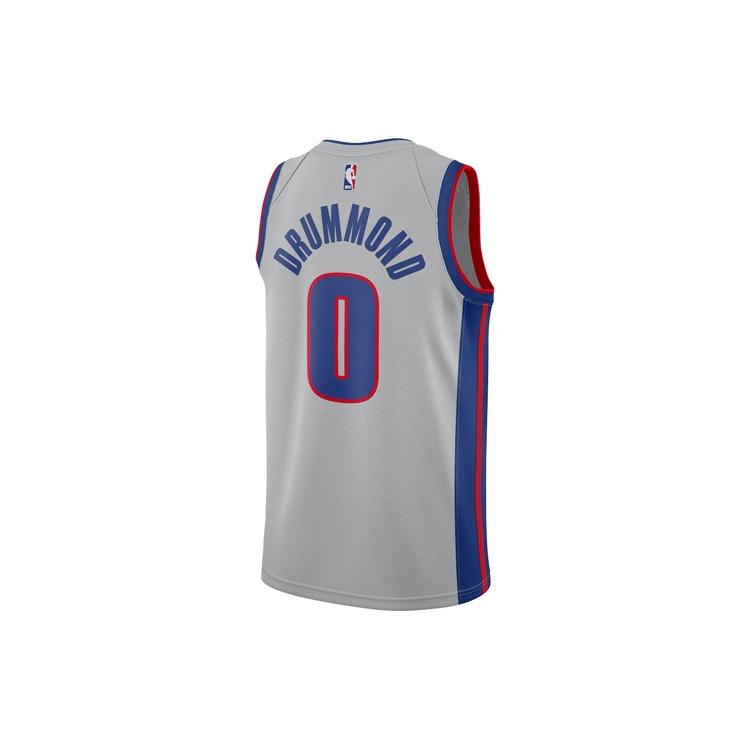 Men's Nike NBA Retro Basketball Jersey/Vest SW Fan Edition Detroit Pistons No. 0 Gray 877204-007
