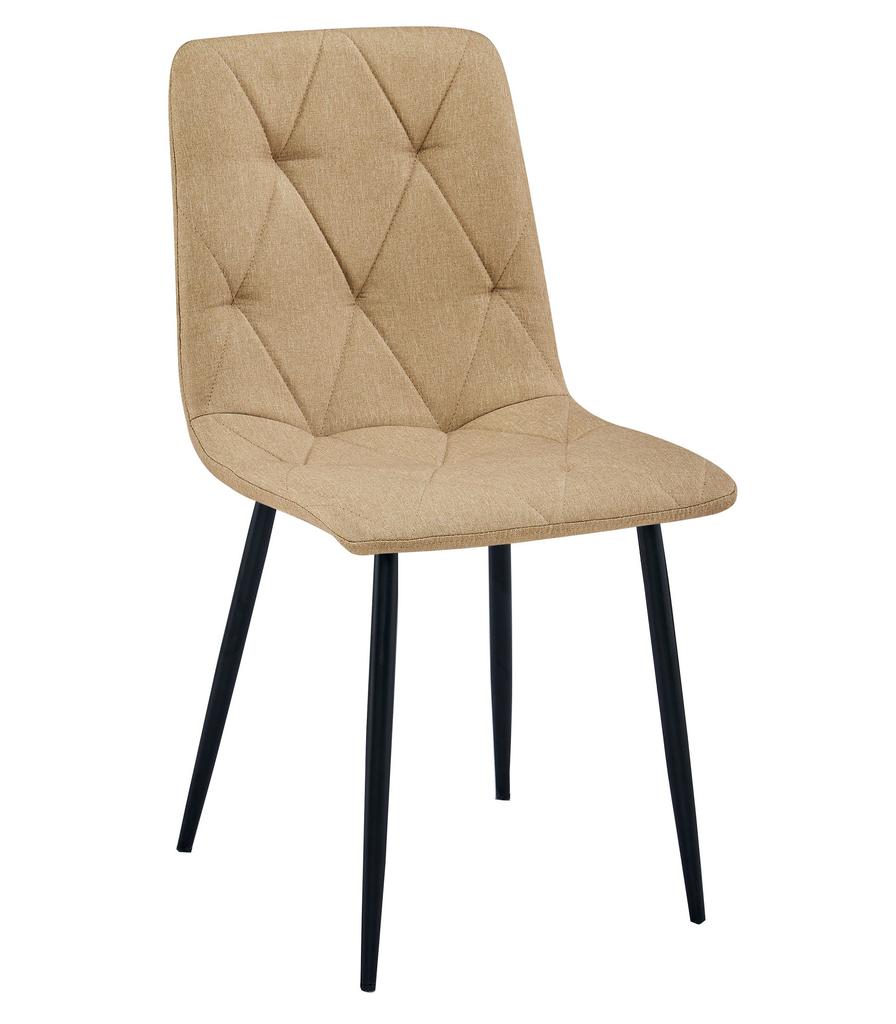 LIBRA Chair - Brown Fabric / Black Legs X 2