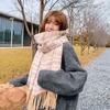 Korean Style Plaid Scarf for Women Winter Student Versatile Shawl Thickened Neck Warmer Cute Girlish Neck Gaiter