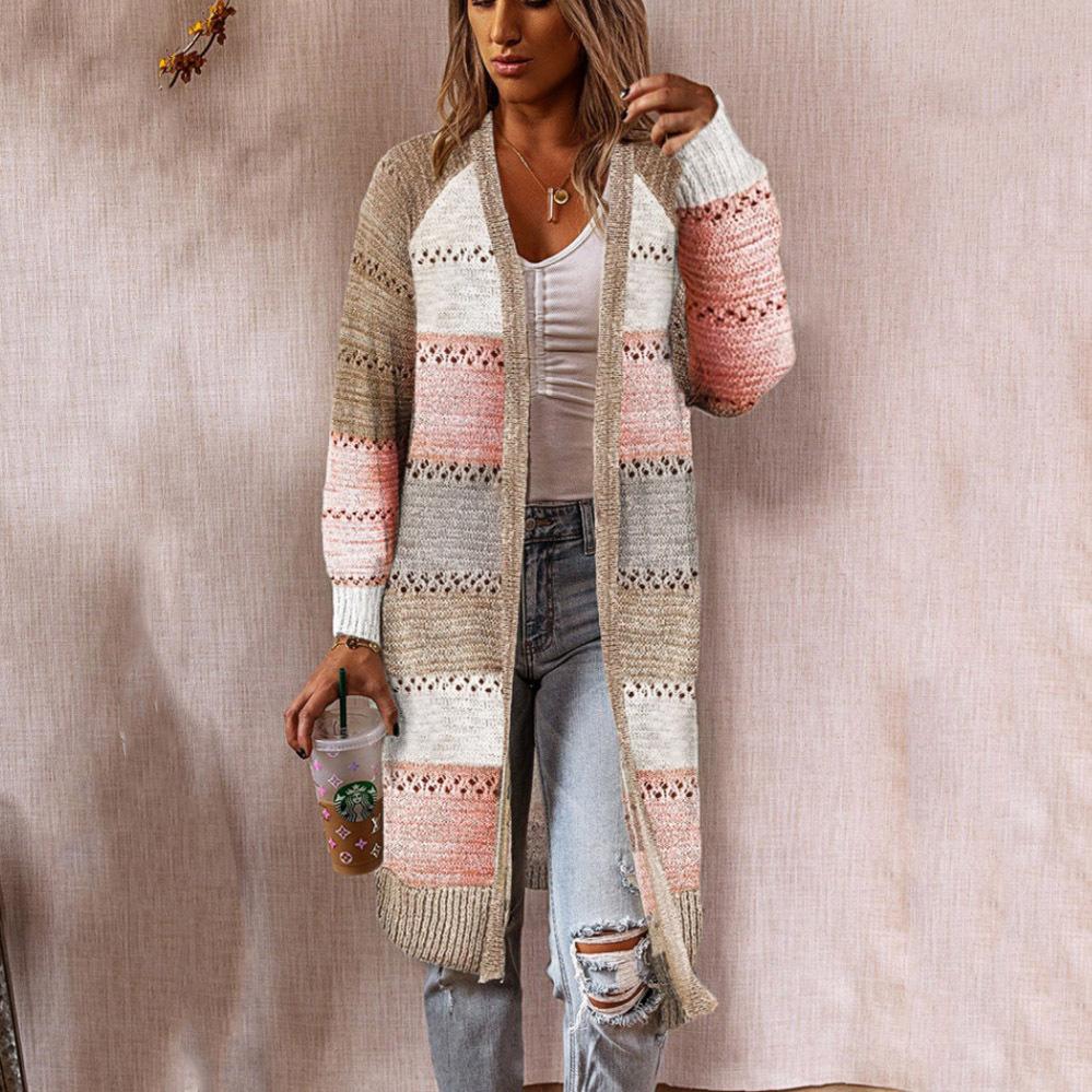 Autumn and Winter Fashion Women's Cardigan Mid-length Knitted Sweater for Women