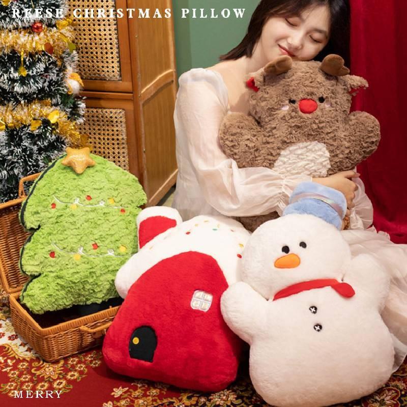 Christmas Snowman Tree Reindeer Plush Toys Stuffed Doll Decoration Gift Kids