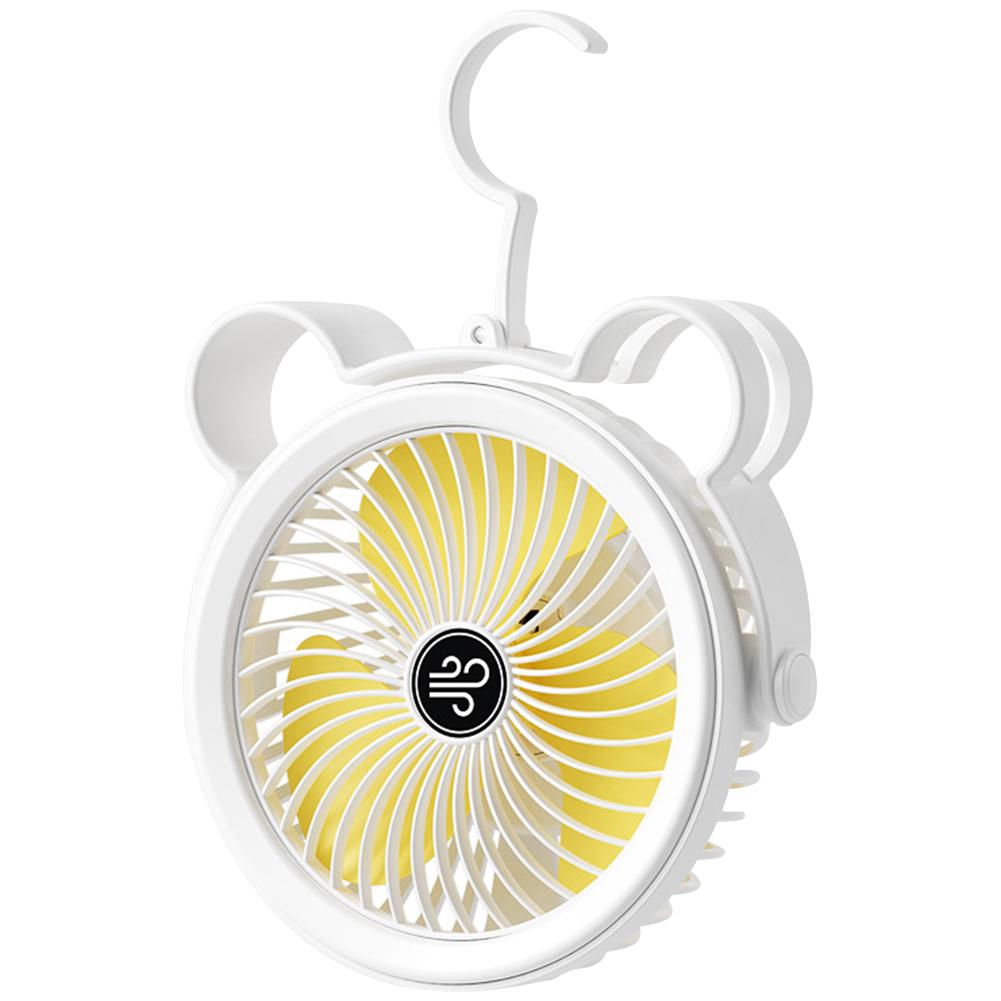 

Подвесной небольшой вентилятор для палатки со светодиодной подсветкой, потолочный вентилятор для кемпинга, перезаряжаемый через USB, 1200 мАч, охлаждающий ручной вентилятор для кемпинга на открытом воздухе белый