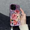 Red Flowers Shockproof Phone Case For IPhone 16 15 Pro Max 14 13 12 11 Back Cover Case Funda Bumber 16 Pro 15 14 13 12 11 Case