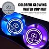 Luminous Car Coaster Water Cup Holder Pad Anti-slip Mat For Lexus UX250h RX450h RX300 GX470 CT200h RX400h NX300h RX350