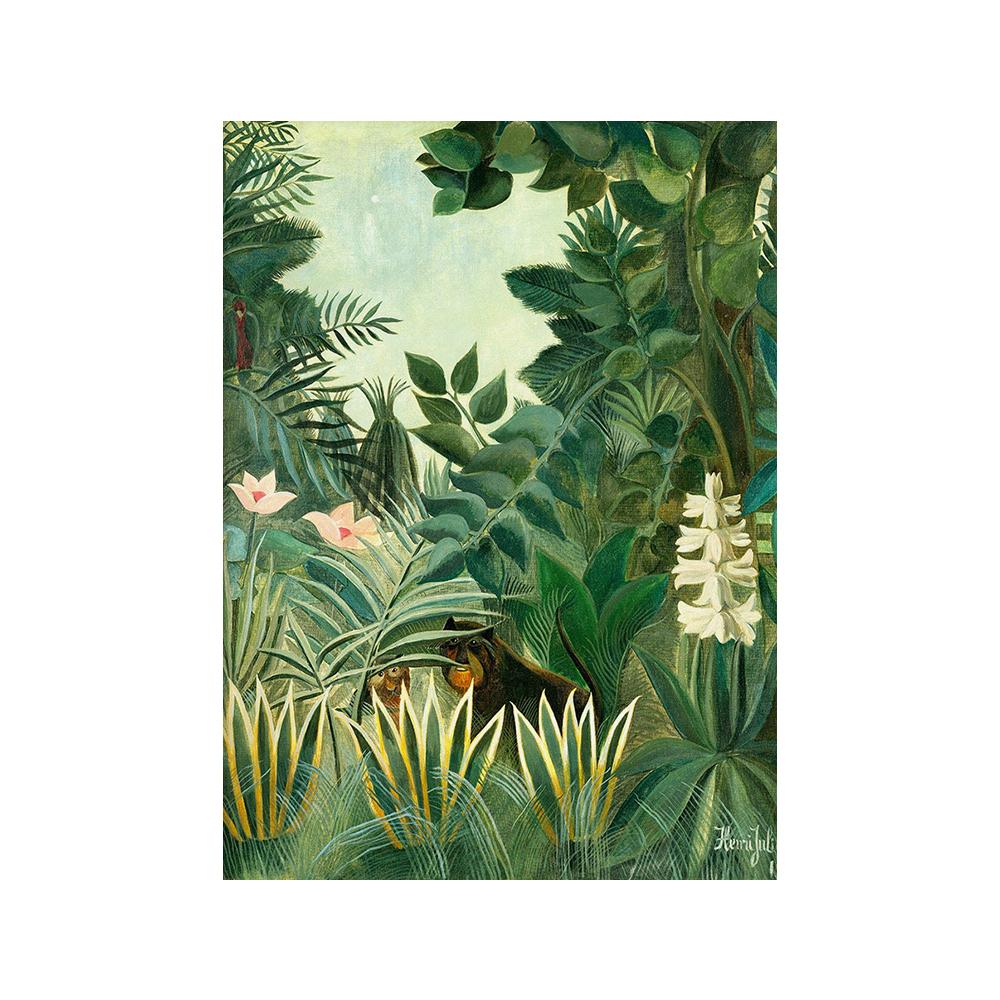 Henri Rousseau Forest Scenery Animal Poster Jungle Retro Canvas Painting Nordic Home Decoration Wall Art Picture for Living Room