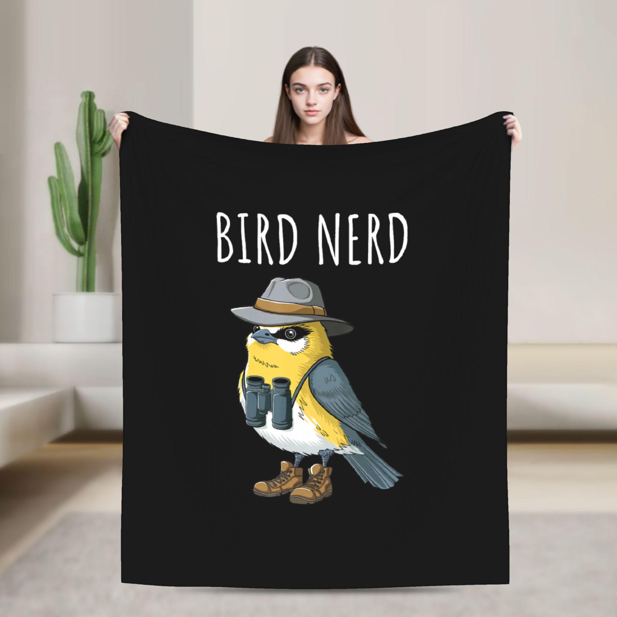 

Bird Nerd Bird Birding Bird Lover Watcher Plush Blanket Girls Boys Flannel Bedding Throws For Home Decor Soft Bedspread 75x100cm (30x40inch)