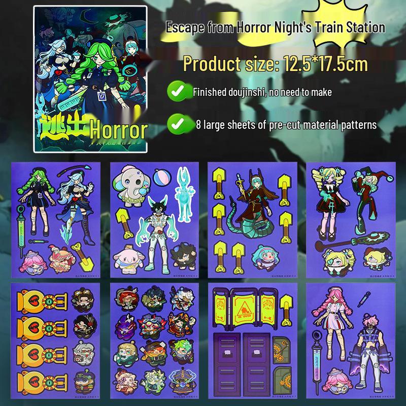 

Побег из Коллекции Ночи Ужасов: Настраиваемый блокнот на спирали, Сменный шеф-поварской фартук, Наклейки для вечеринки с яйцами, сделанные своими руками, и Тихая книга