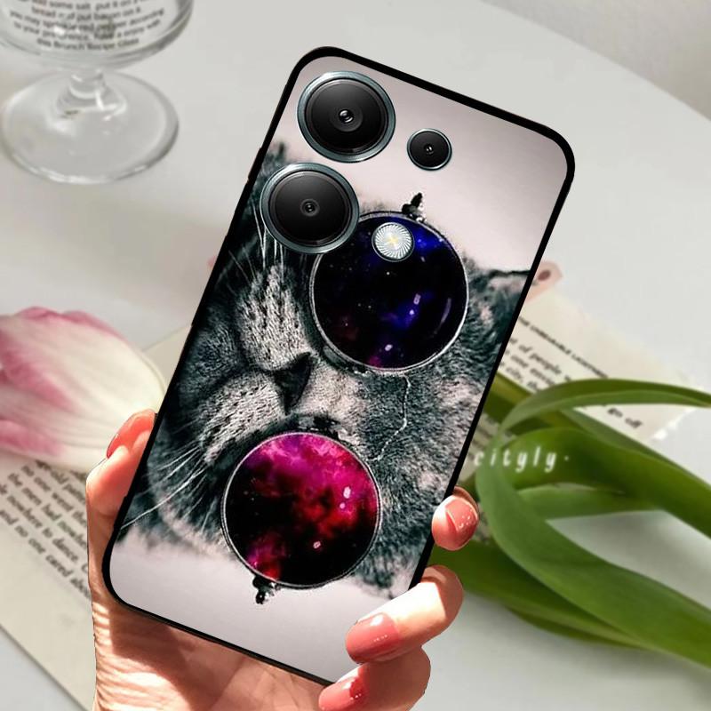 For Xiaomi Poco M6 Pro 4G Case PocoM6 Pro Shockproof Soft TPU Silicone Phone Cover For Poco M6 Pro 4G Funda Capa Cartoon Shells
