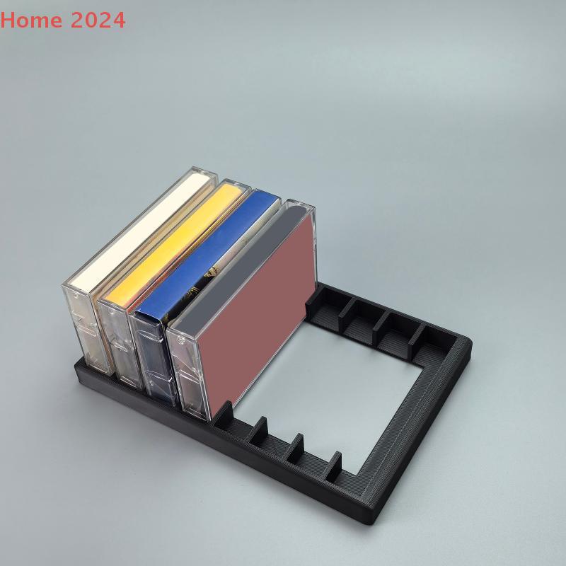 1 Pcs Cassette Tape Storage Rack Audio Cassette Tape Holder Rack 8/10 Slot Total Cassette Tape Organizer Rack For Studio Desktop
