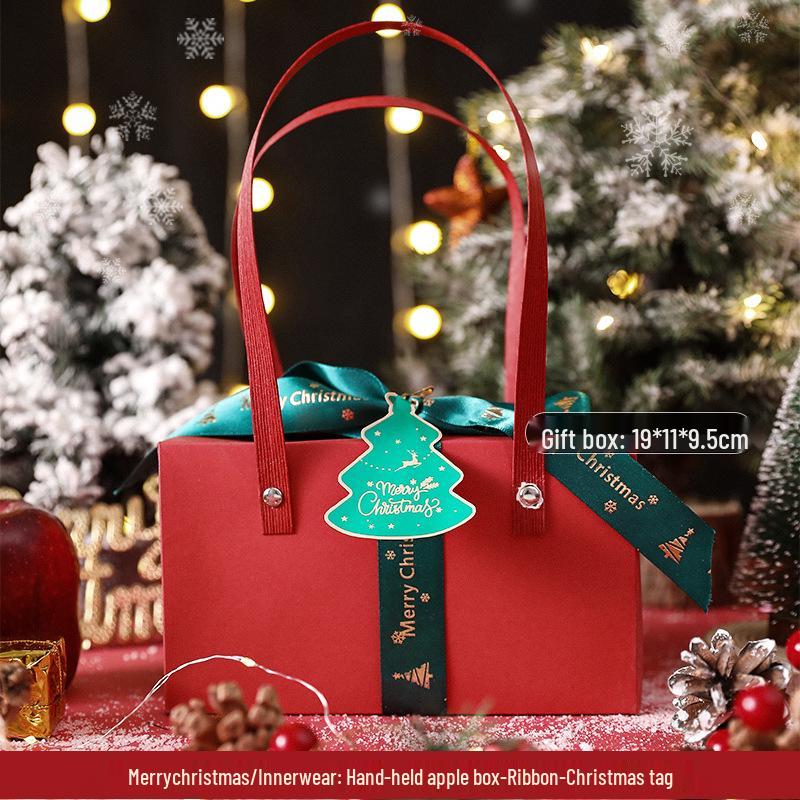 

Роскошная Рождественская подарочная коробка в виде яблока - Детская упаковка для сувениров со сладостями и закусками (Пустой)