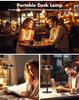 Outdoor Indoor Solar Table Lamps Waterproof Cordless Desk Lamps Rechargeable Dimmable with 3 Color Temperature Small Touch Lamp