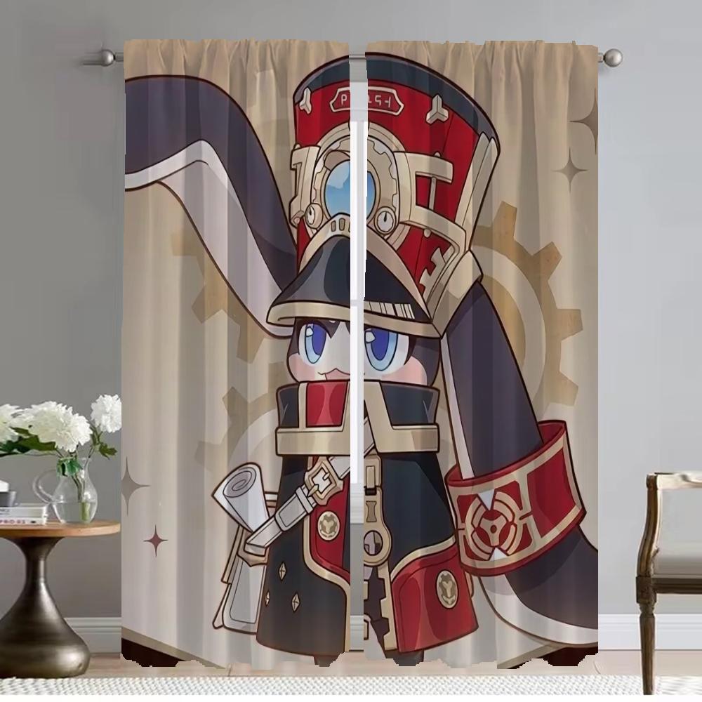 

Honkai Star Rail противомоскитные шторы для гостиной, украшения на Хэллоуин, занавески для домашнего интерьера, 2 шт., перегородка W50xH70cmx2pcs-CL