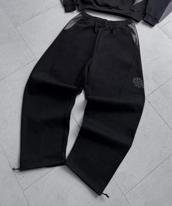 Y2K Color Block Embroidered Hoodie & Casual Sports Pants Set for Women