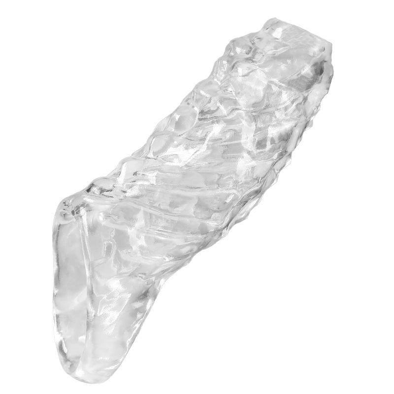 4 Types Penis Enlargement Sleeve Lengthened Thickened Penis Extender Lock Sperm Cock Ring Delay Ejaculation Sex Toys for Men