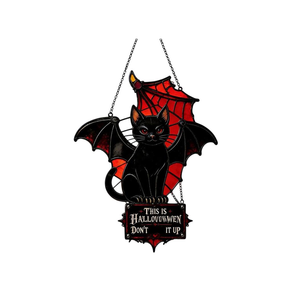 Halloween Gothic Hanging Decorations with Witch and Pumpkin Motifs for Indoor Outdoor Party Decor