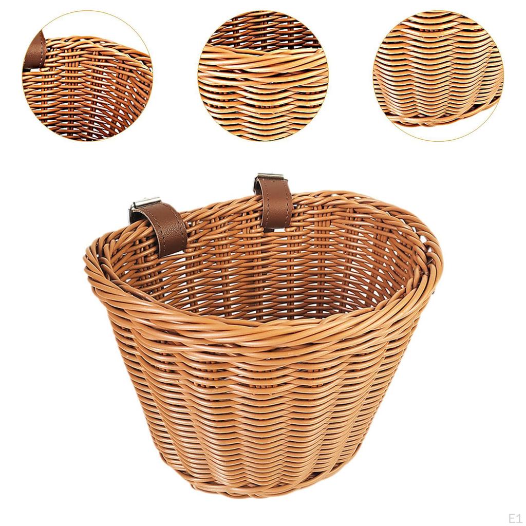 Kids Bike Basket Carrier Basket, Cycling Accessories, Vintage Front Basketry Child