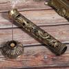 GOTOTOP Incense Stick, Portable Incense Tower Holder Bronze Tone Dragon Phoenix Relief Craft Ornaments Tea Room Decoration Vertical Stick Incense