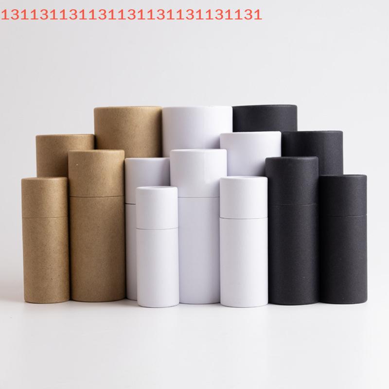 1Pcs Thick Round Cowhide Empty Paper Tube Essential Oil Roller Bottle Packaging Box for Oil Perfume Container