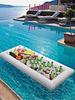 Inflatable PVC Ice Bar: 60cm Drink Tray & Fruit Holder, Outdoor Ice Bucket for Beverages & Salad.