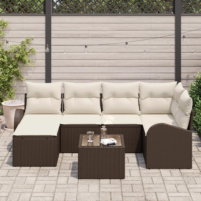 VidaXL Ensemble de Canapé de Jardin 6 Pièces avec Coussins Gris en Poly Rotin 3346118