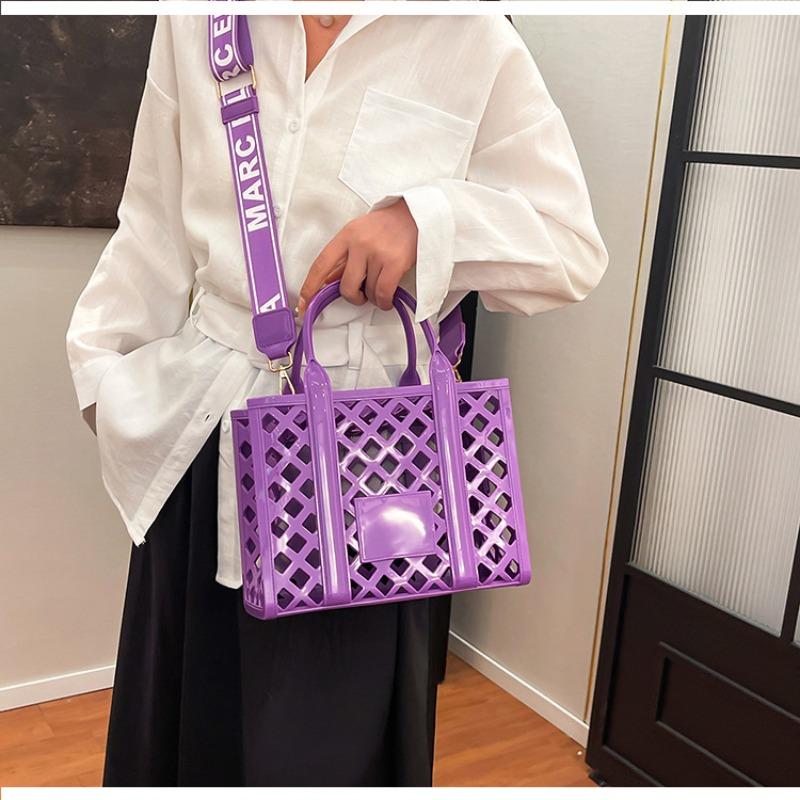 Mode Bonbonfarbe Strandtasche Damen neue personalisierte hohle Handtasche Nische Schultertasche Umhängetasche