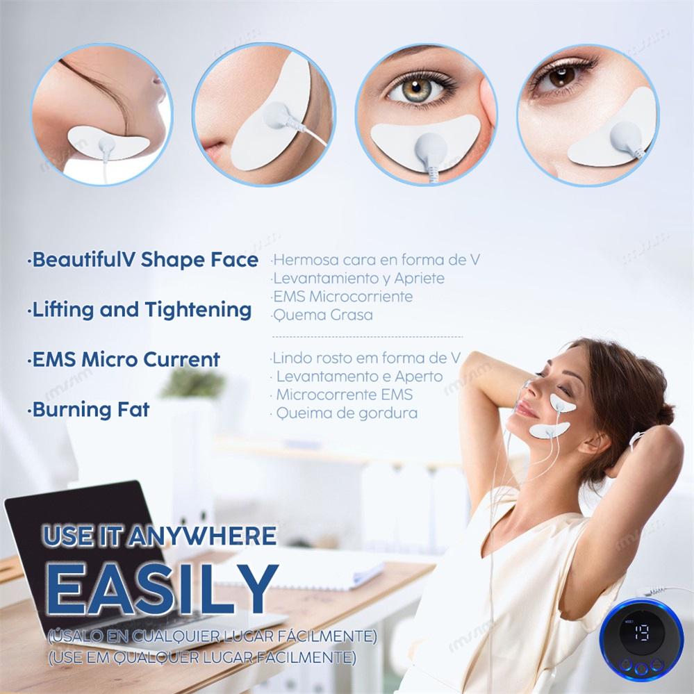 EMS Facial Massager Face Lift Device Care Slimming Tool Current Muscle Stimulator Neck Eye Facial Skin Tightening Anti-Aging