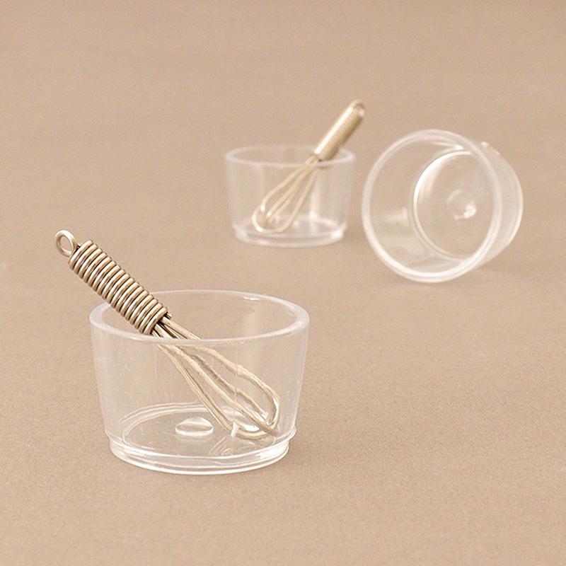 1 Set Dollhouse Miniature Egg Bowl Egg Beater Rolling Pin Pan Kitchen Model Decor Toy Doll House Accessories