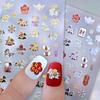 Year of the Horse Gold & Silver Nail Art Stickers: Get Rich DIY Design