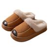 2025 new wool cotton slippers home thickened non-slip couple cotton slippers winter plush cotton slippers