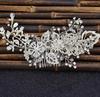 Klassische Silber Diamant Kristall Weiße Perle Haarschmuck Hochzeit Geflochtenes Kopfschmuck Party Damen Schmuck