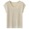 Plus Size Sleeveless Linen Knit Top - Women's Breathable Spring/Summer Pullover