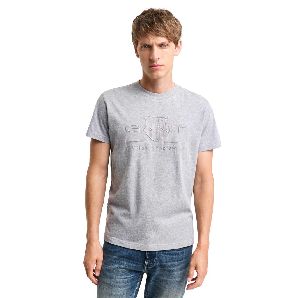Gant Herren Schild Tonale Stickerei T-Shirt